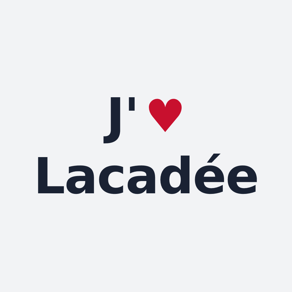 Poster personnalisé Lacadée — design J'aime Lacadée