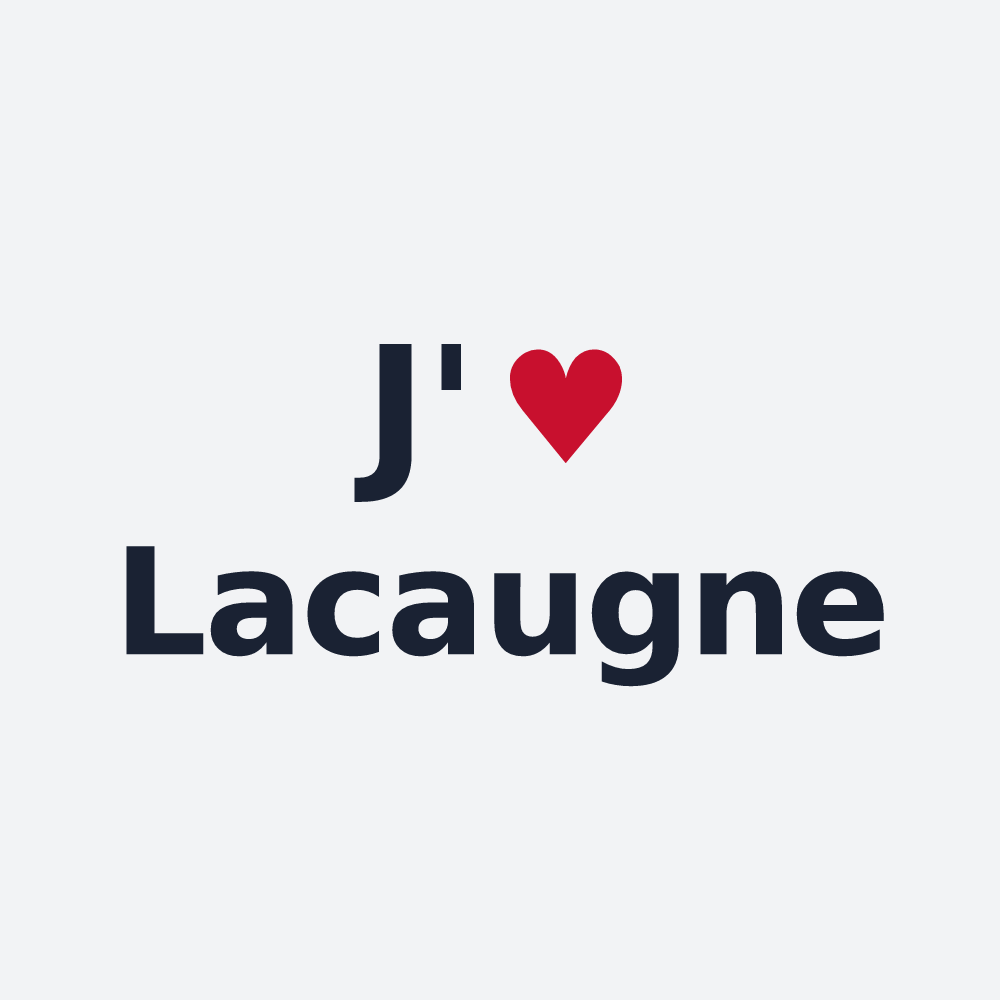 Poster personnalisé Lacaugne — design J'aime Lacaugne