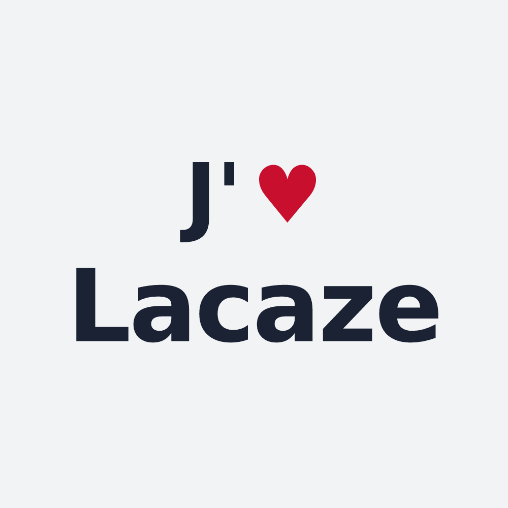 Poster personnalisé Lacaze — design J'aime Lacaze