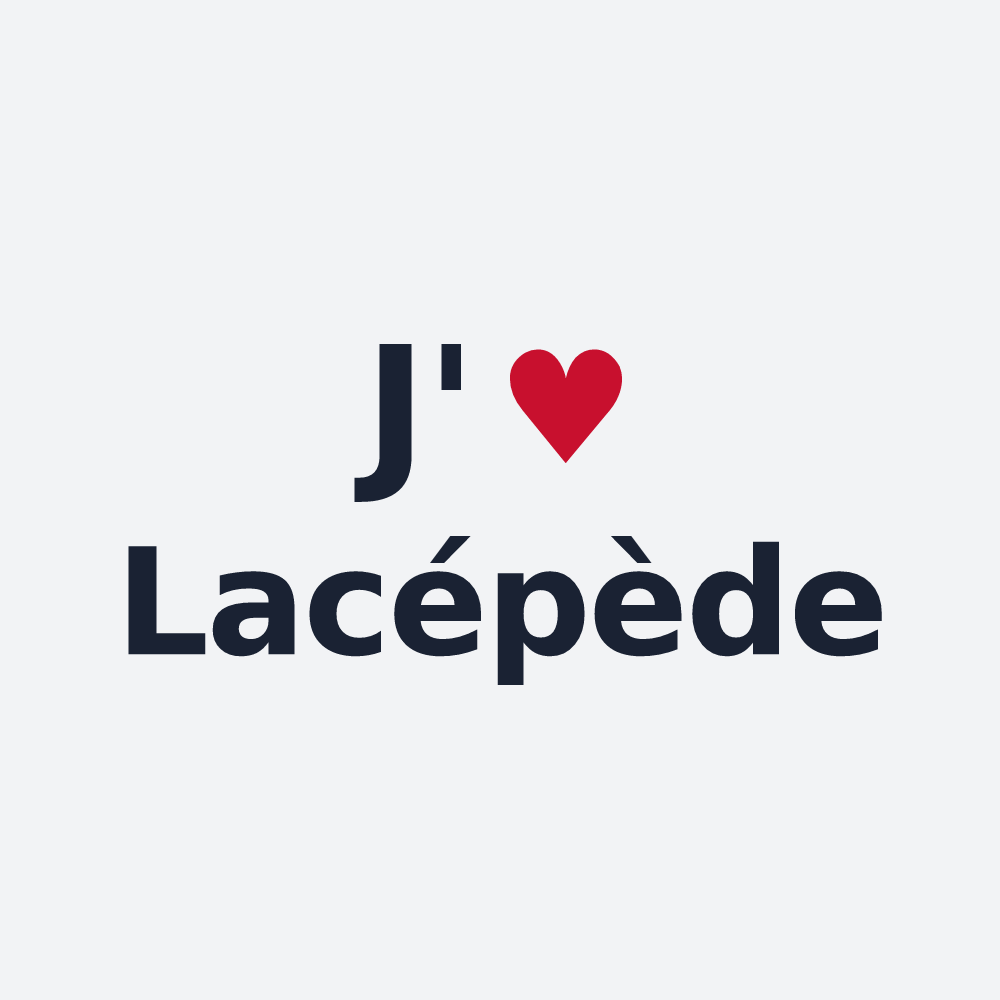 Poster personnalisé Lacépède — design « J'aime Lacépède » imprimé sur le poster