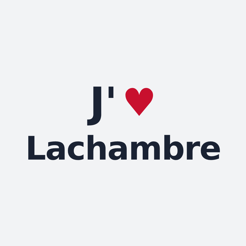Poster personnalisé Lachambre — design J'aime Lachambre