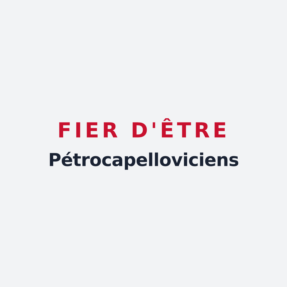 Poster « Fier d'être Pétrocapelloviciens » — design pour Lachapelle-Saint-Pierre