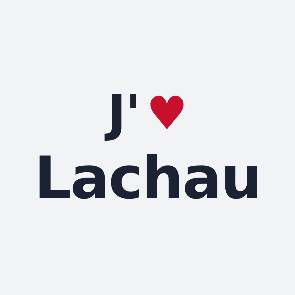 Poster personnalisé Lachau — design J'aime Lachau