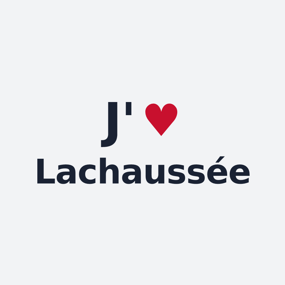 Poster personnalisé Lachaussée — design J'aime Lachaussée