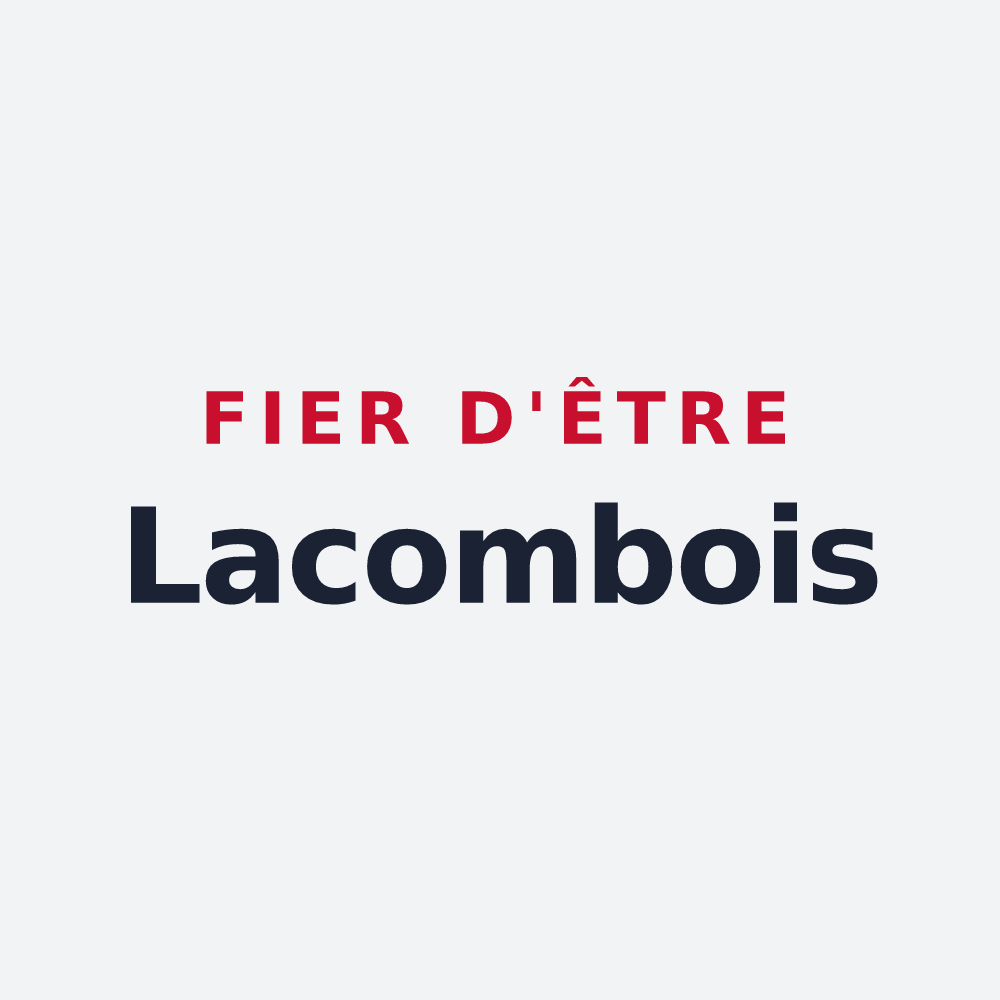 Poster « Fier d'être Lacombois » — design pour Lacombe