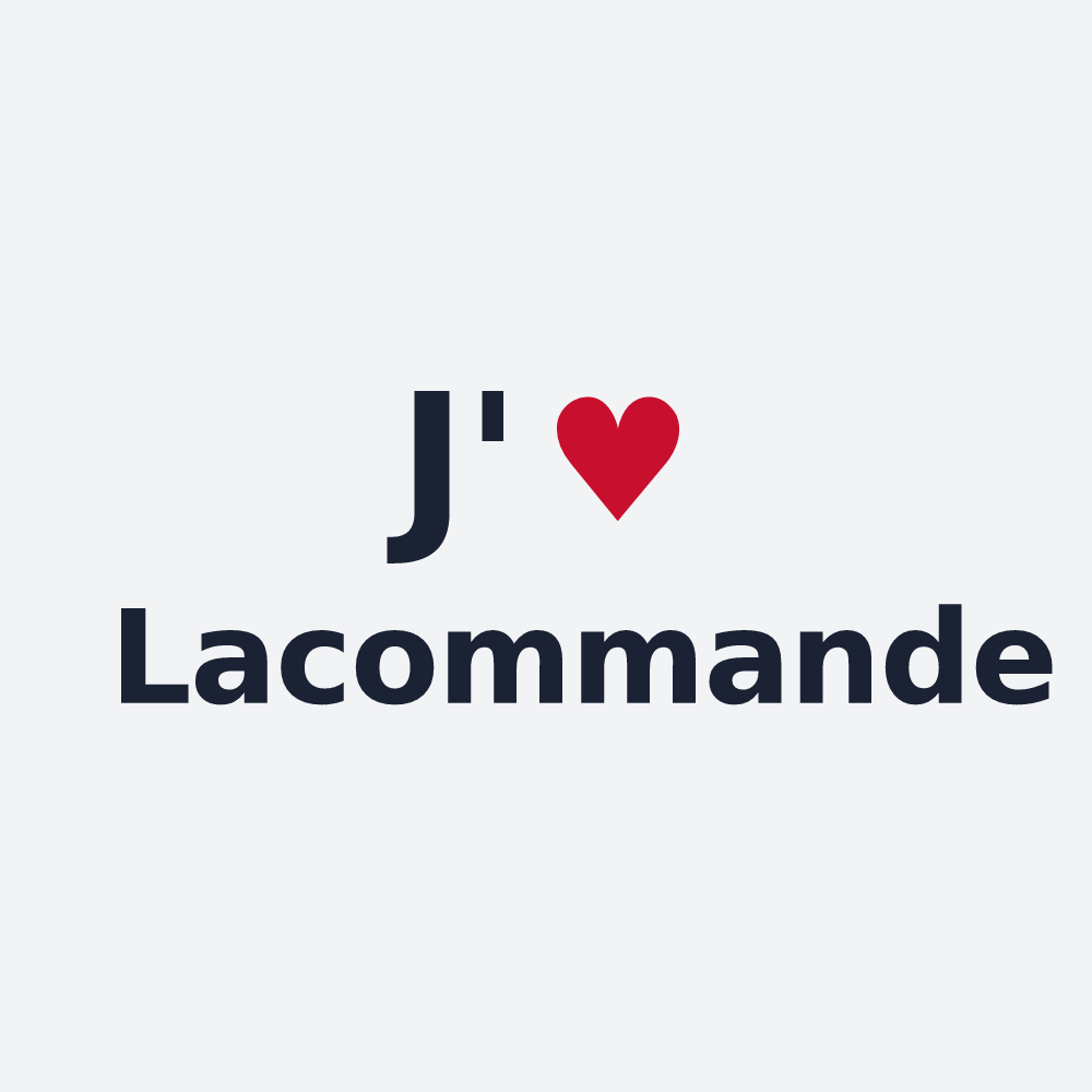 Poster personnalisé Lacommande — design J'aime Lacommande