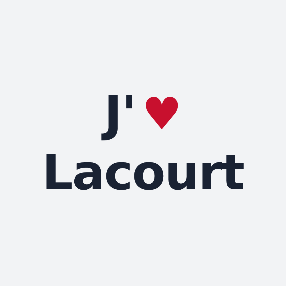 Poster personnalisé Lacourt — design J'aime Lacourt