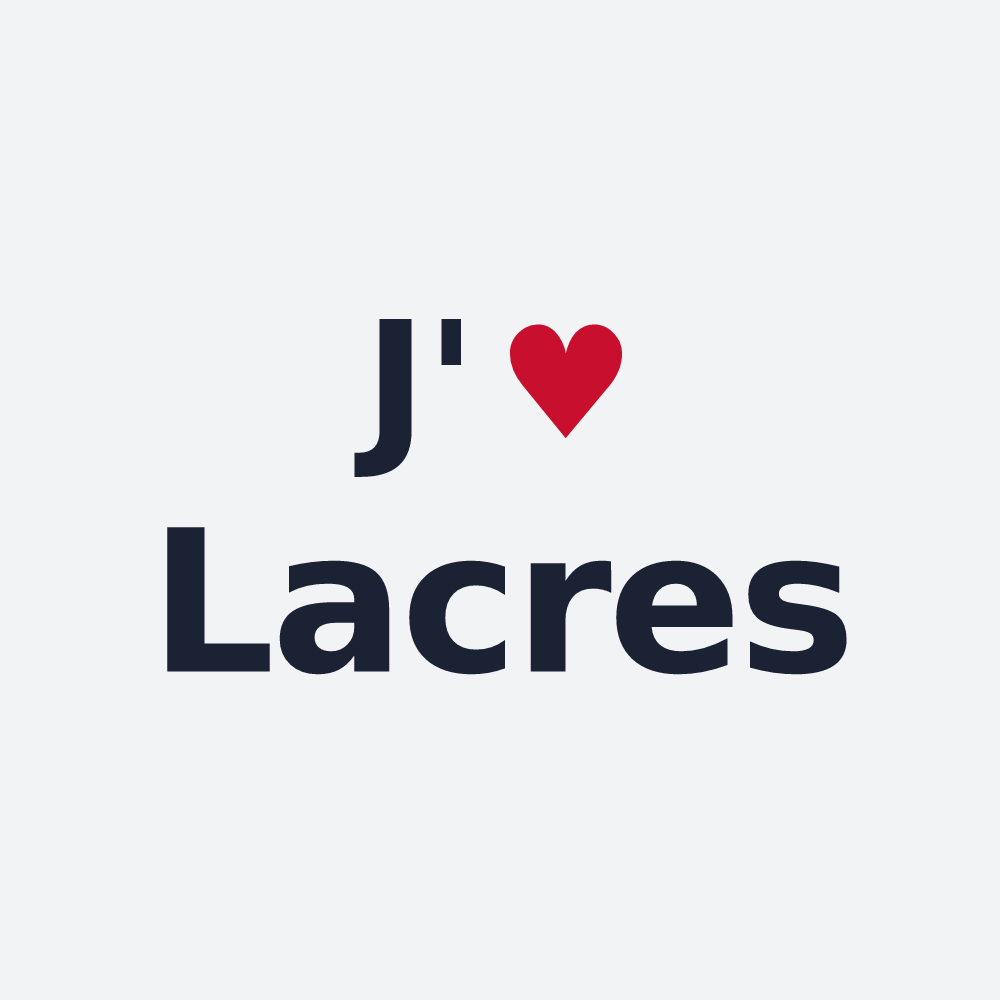 Poster personnalisé Lacres — design J'aime Lacres