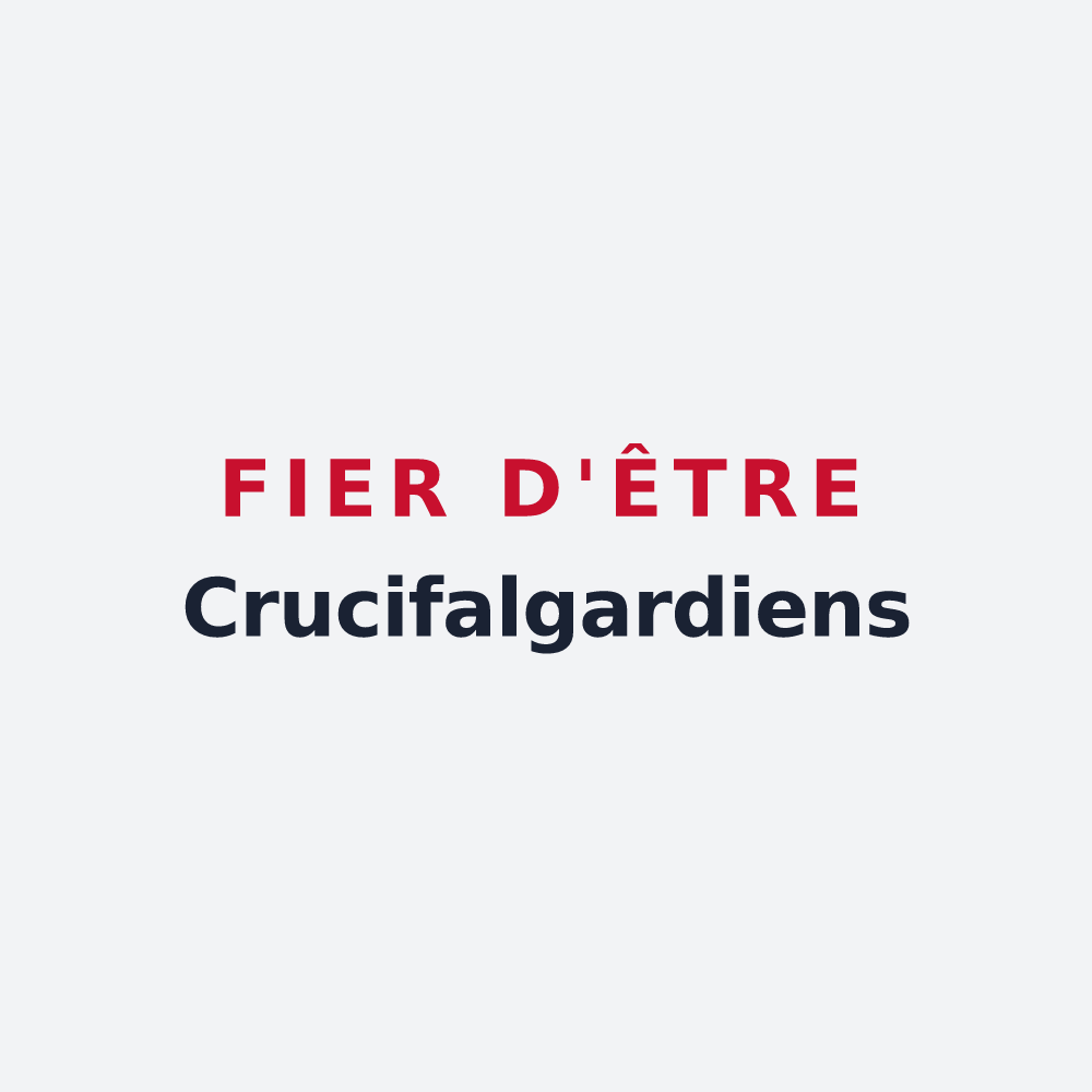 Poster « Fier d'être Crucifalgardiens » — design pour Lacroix-Falgarde