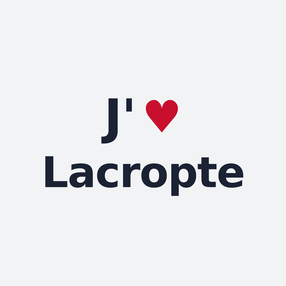 Poster personnalisé Lacropte — design J'aime Lacropte