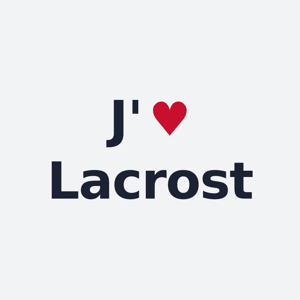 Poster personnalisé Lacrost — design J'aime Lacrost