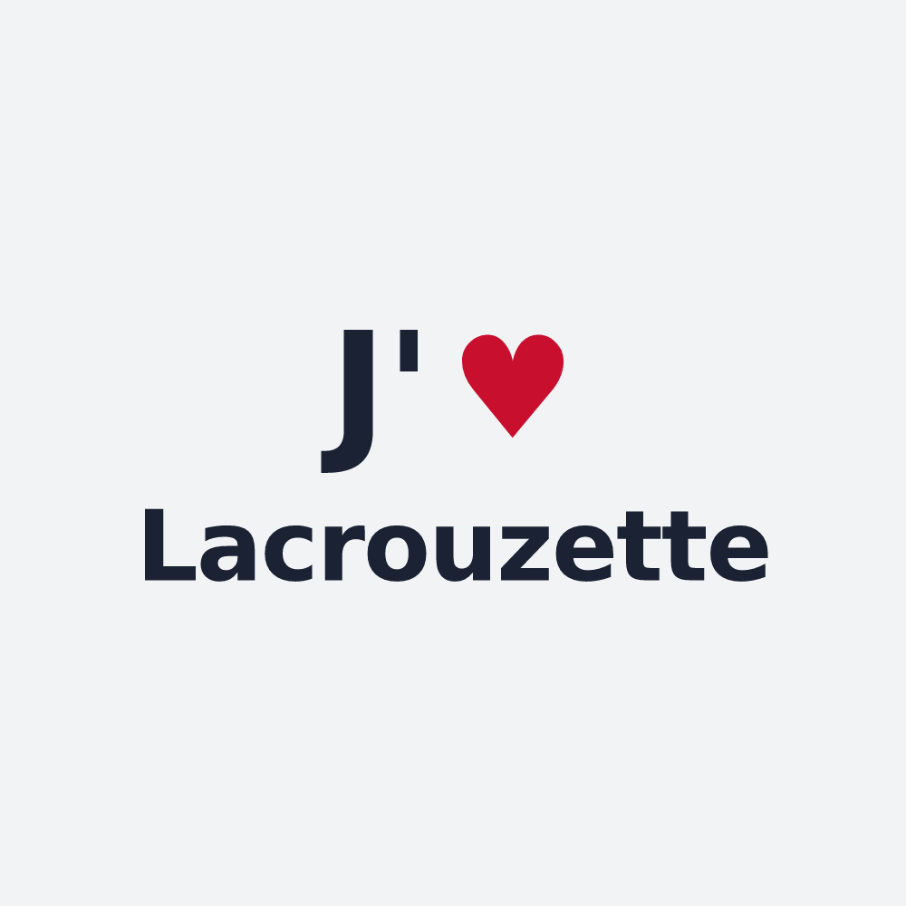 Poster personnalisé Lacrouzette — design J'aime Lacrouzette