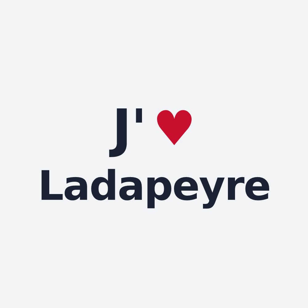 Poster personnalisé Ladapeyre — design J'aime Ladapeyre