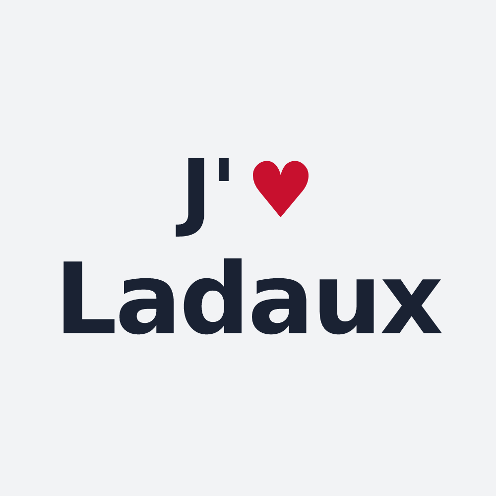 Poster personnalisé Ladaux — design J'aime Ladaux
