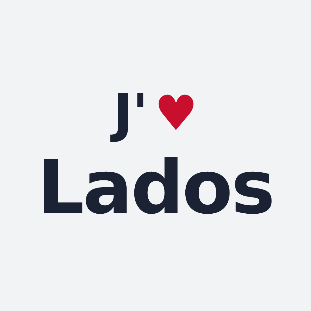 Poster personnalisé Lados — design J'aime Lados
