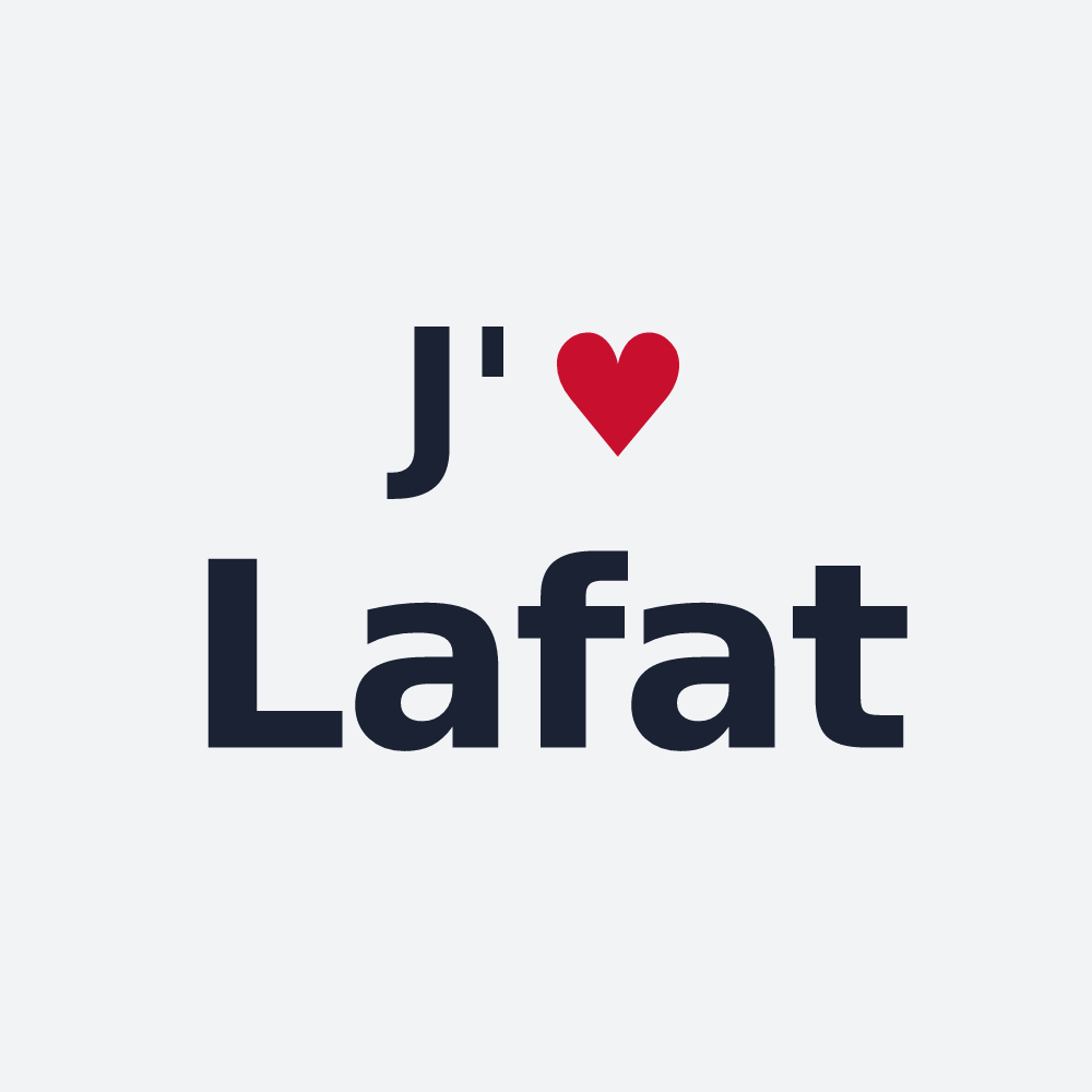 Poster personnalisé Lafat — design J'aime Lafat
