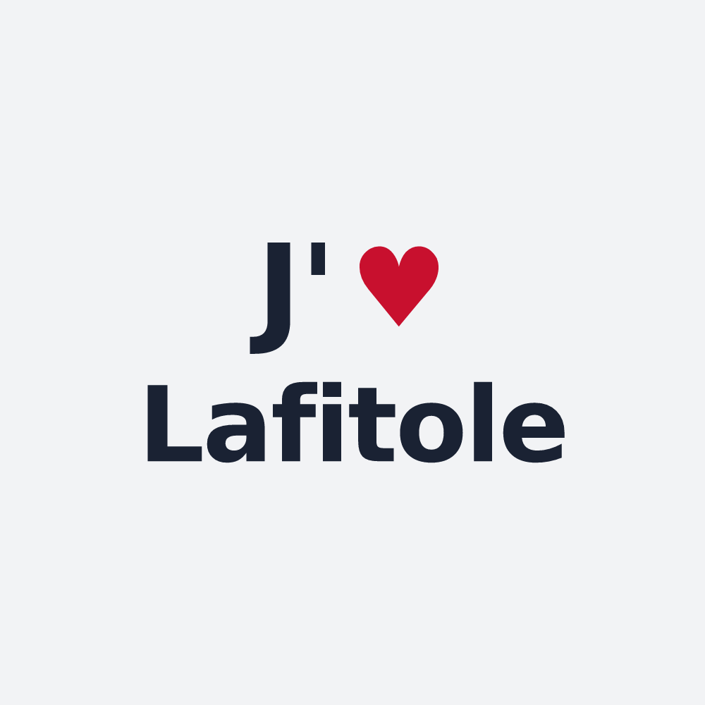 Poster personnalisé Lafitole — design « J'aime Lafitole » imprimé sur le poster