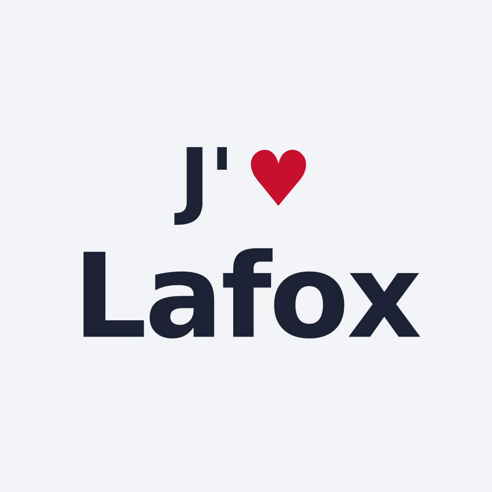 Poster personnalisé Lafox — design J'aime Lafox