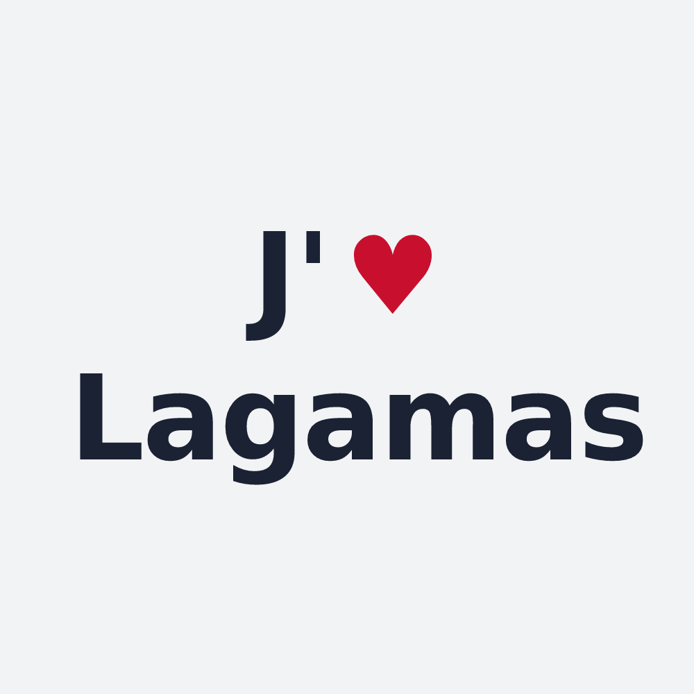 Poster personnalisé Lagamas — design J'aime Lagamas