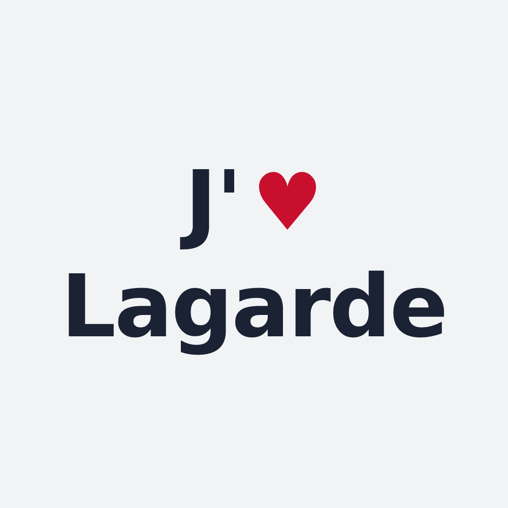Poster personnalisé Lagarde — design J'aime Lagarde