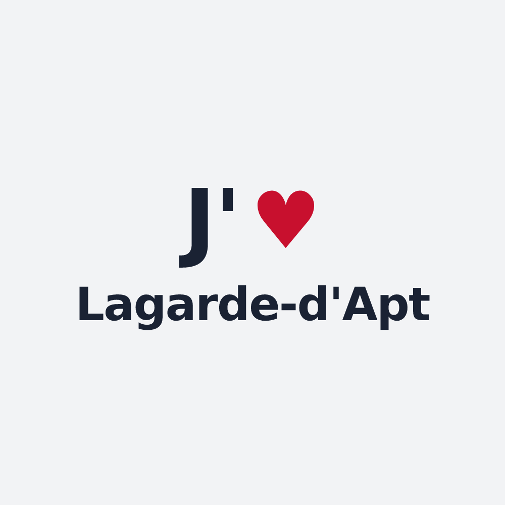 Poster personnalisé Lagarde-d'Apt — design J'aime Lagarde-d'Apt