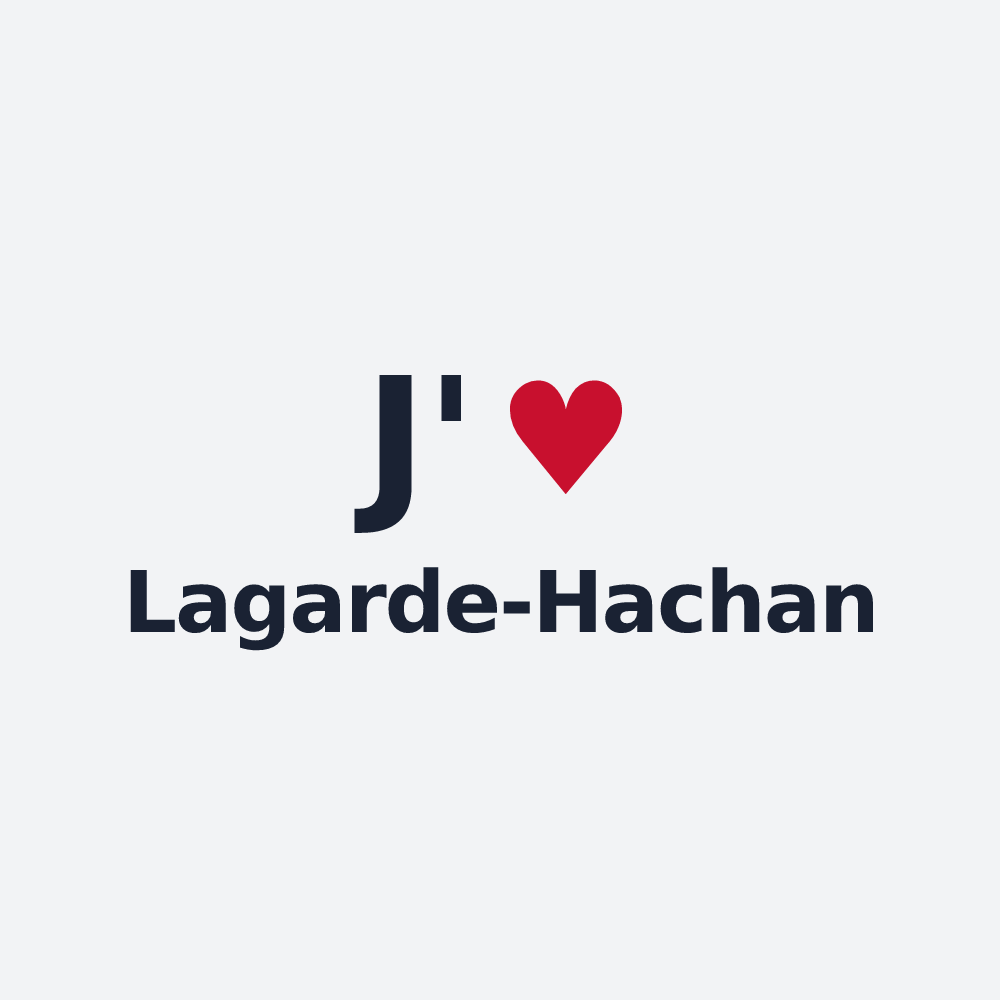 Poster personnalisé Lagarde-Hachan — design J'aime Lagarde-Hachan