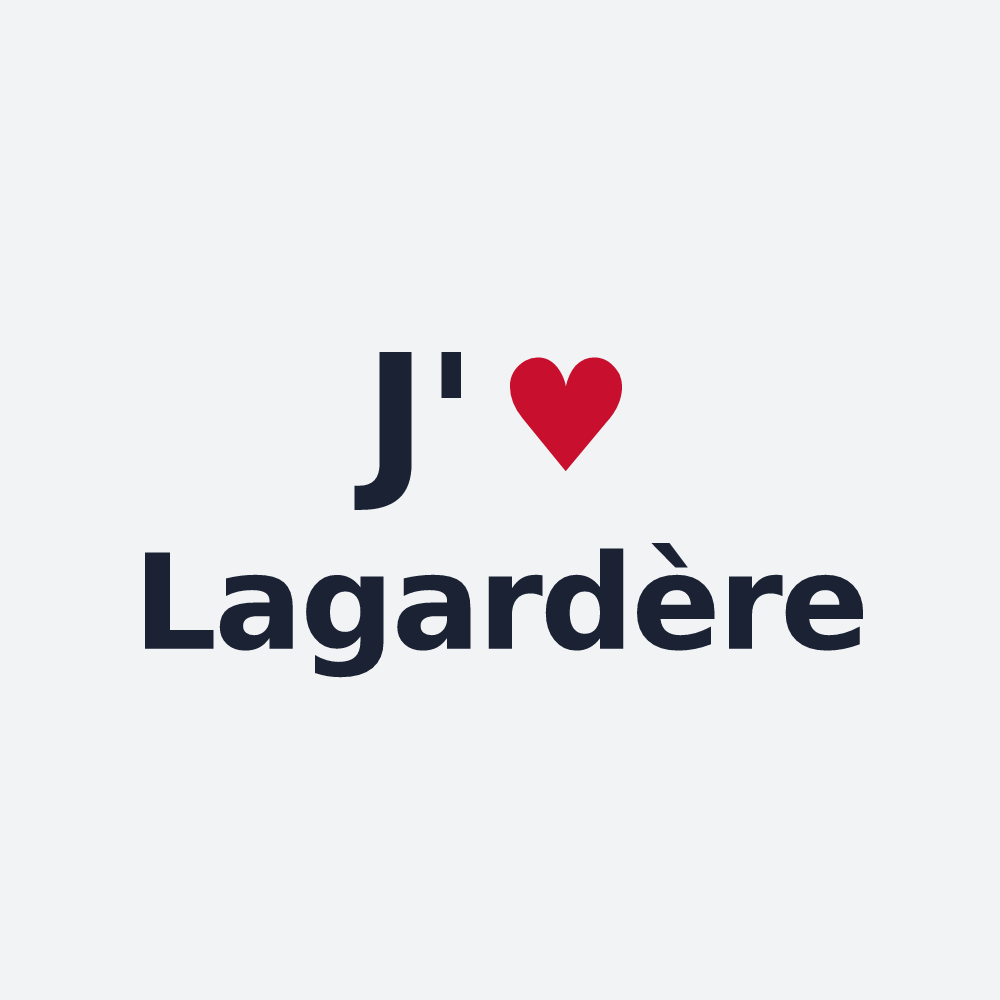 Poster personnalisé Lagardère — design « J'aime Lagardère » imprimé sur le poster