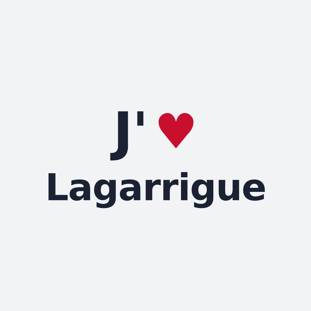 Poster personnalisé Lagarrigue — design « J'aime Lagarrigue » imprimé sur le poster