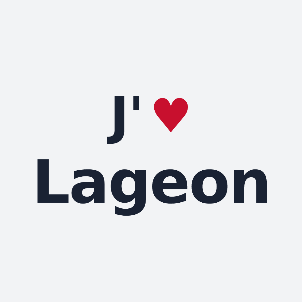 Poster personnalisé Lageon — design J'aime Lageon
