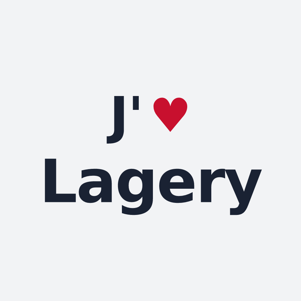 Poster personnalisé Lagery — design J'aime Lagery