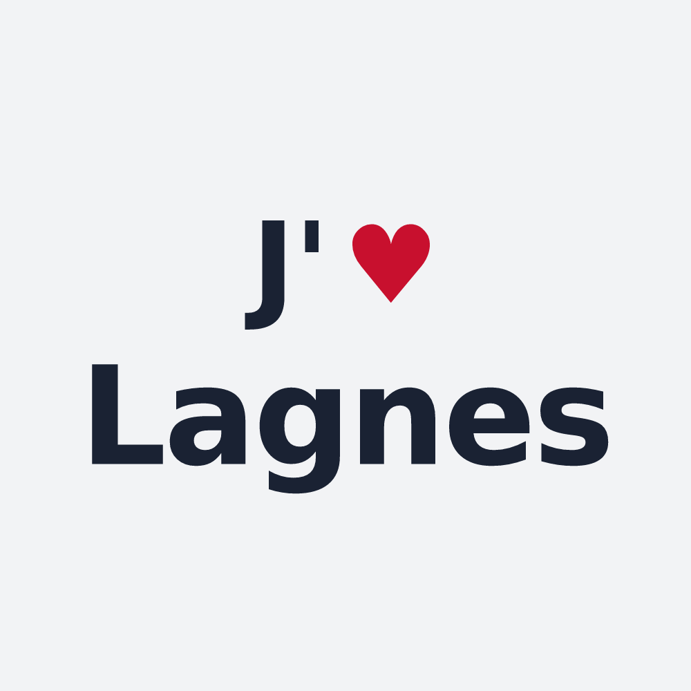 Poster personnalisé Lagnes — design J'aime Lagnes