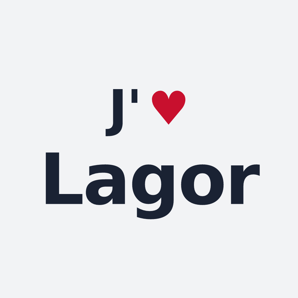 Poster personnalisé Lagor — design J'aime Lagor