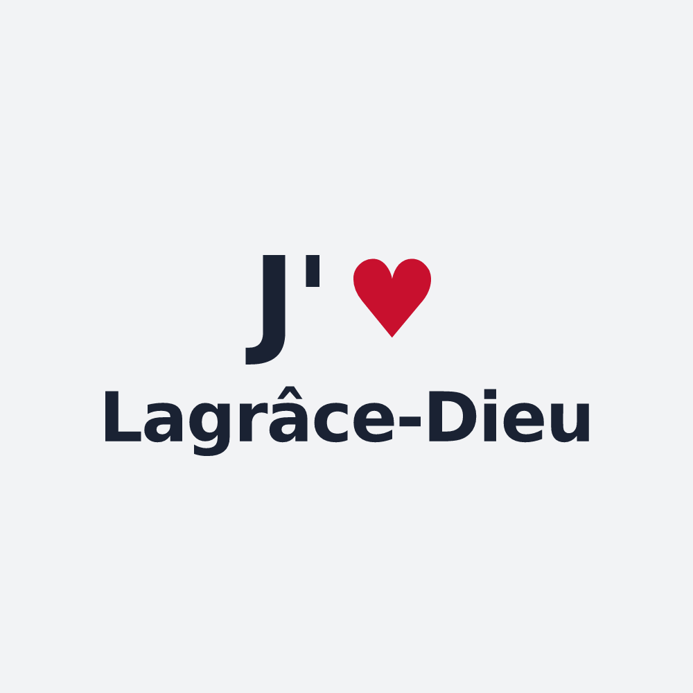 Poster personnalisé Lagrâce-Dieu — design J'aime Lagrâce-Dieu
