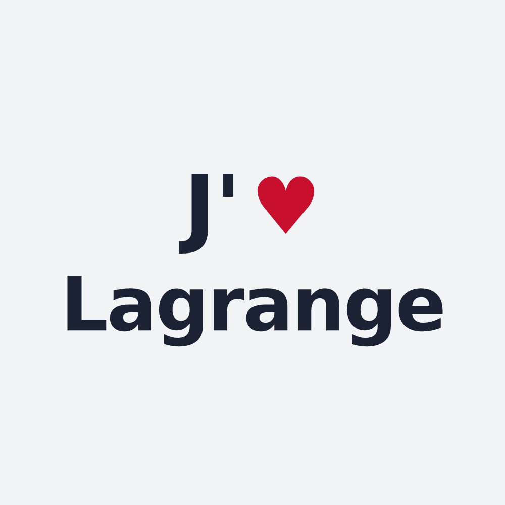 Poster personnalisé Lagrange — design J'aime Lagrange