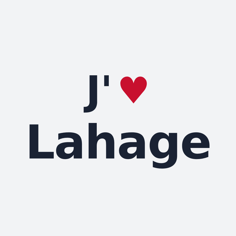 Poster personnalisé Lahage — design J'aime Lahage
