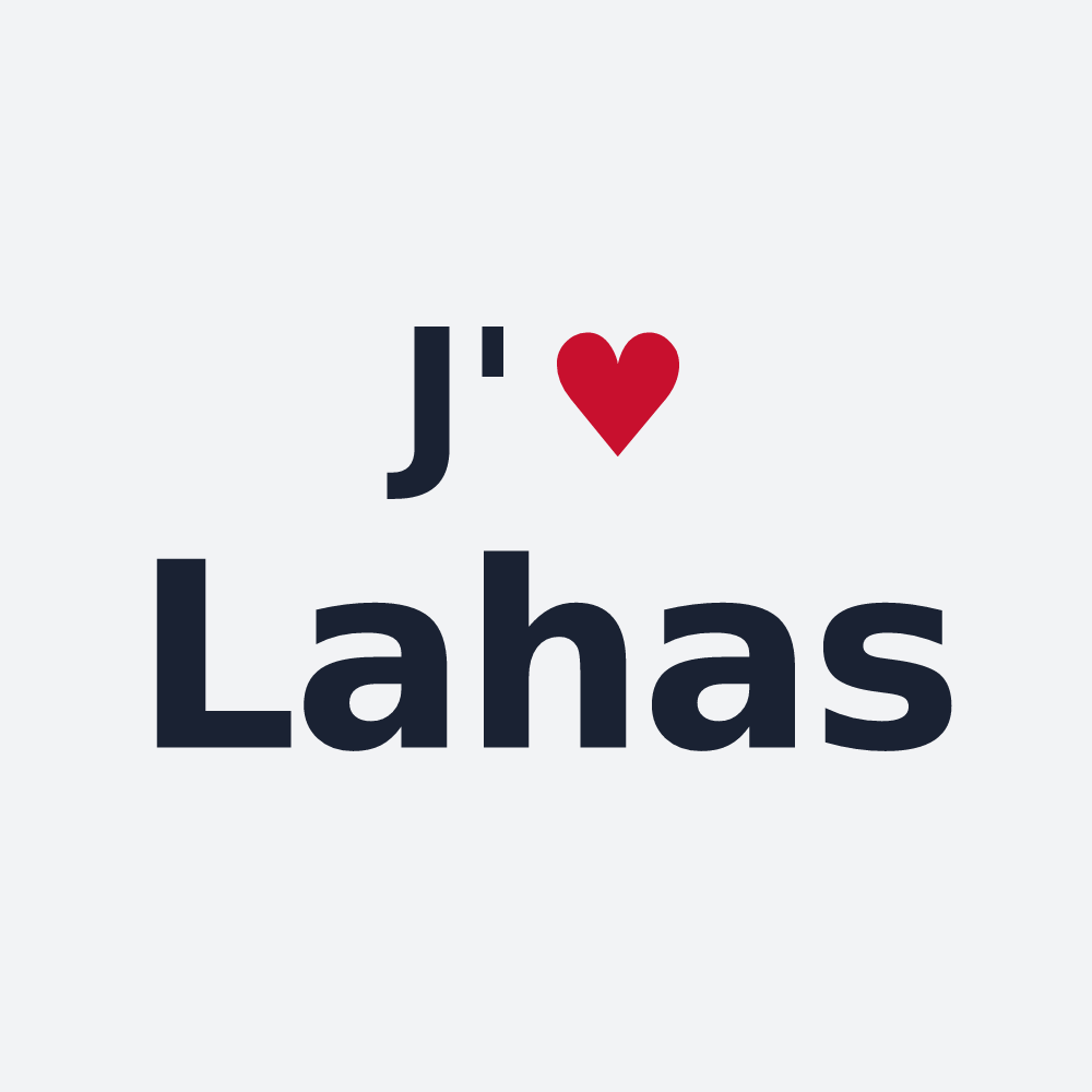 Poster personnalisé Lahas — design J'aime Lahas