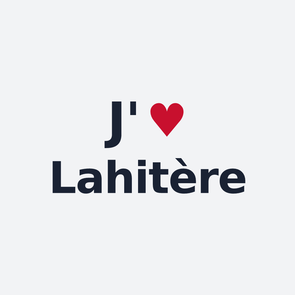 Poster personnalisé Lahitère — design « J'aime Lahitère » imprimé sur le poster