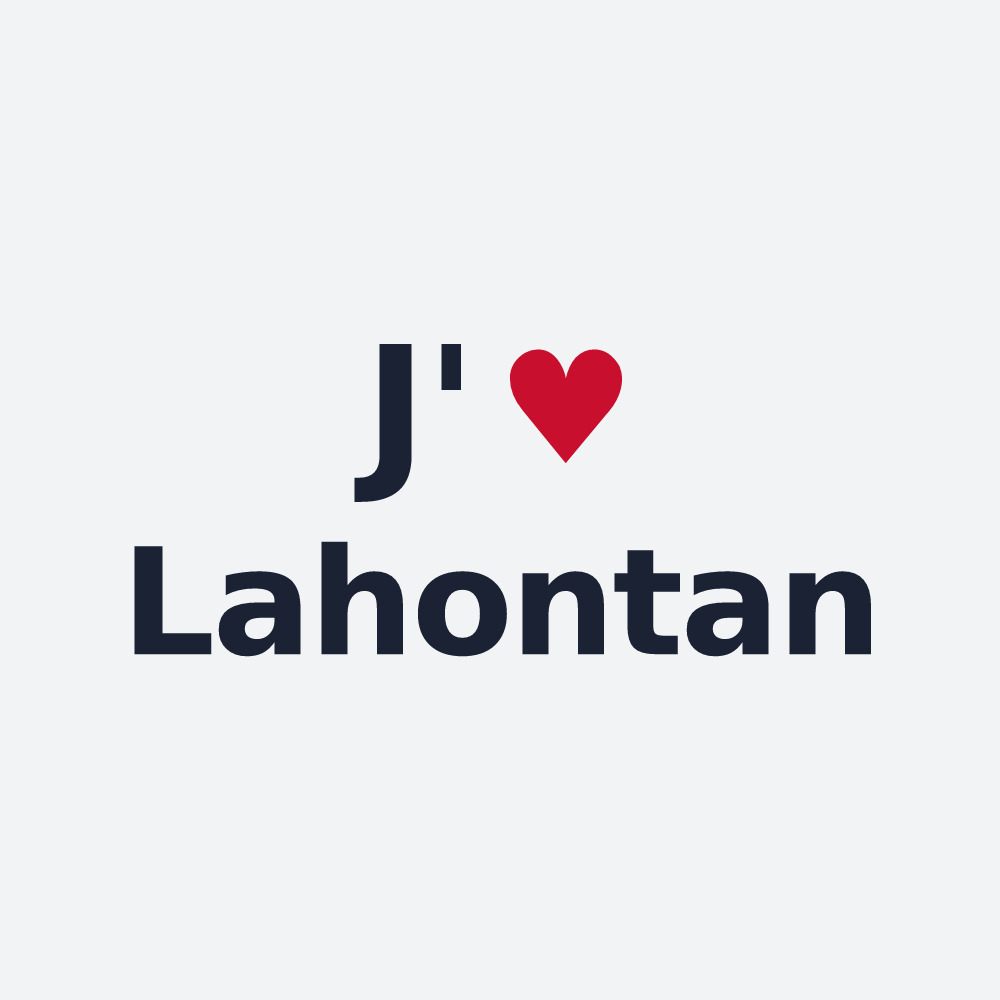 Poster personnalisé Lahontan — design J'aime Lahontan