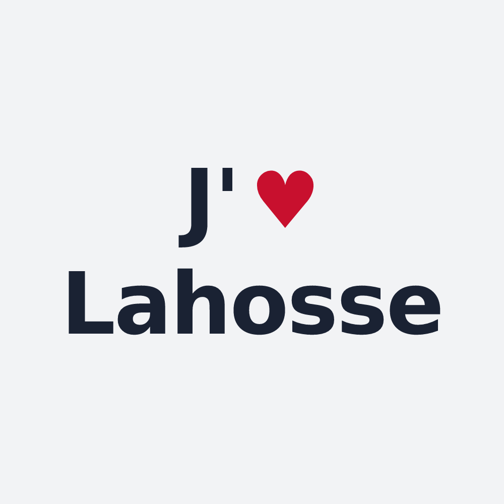 Poster personnalisé Lahosse — design J'aime Lahosse