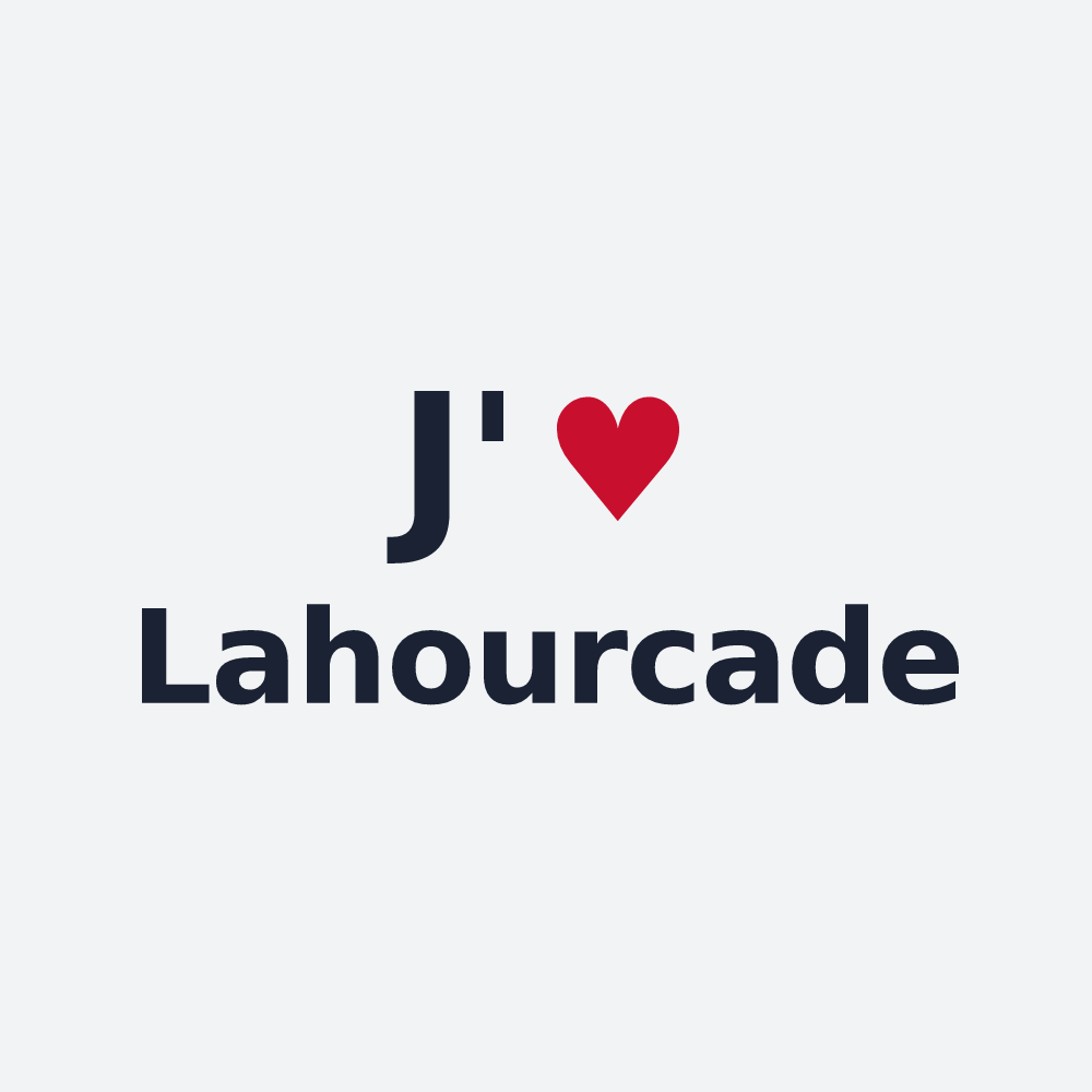 Poster personnalisé Lahourcade — design J'aime Lahourcade