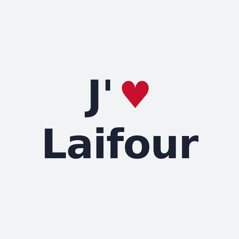 Poster personnalisé Laifour — design J'aime Laifour