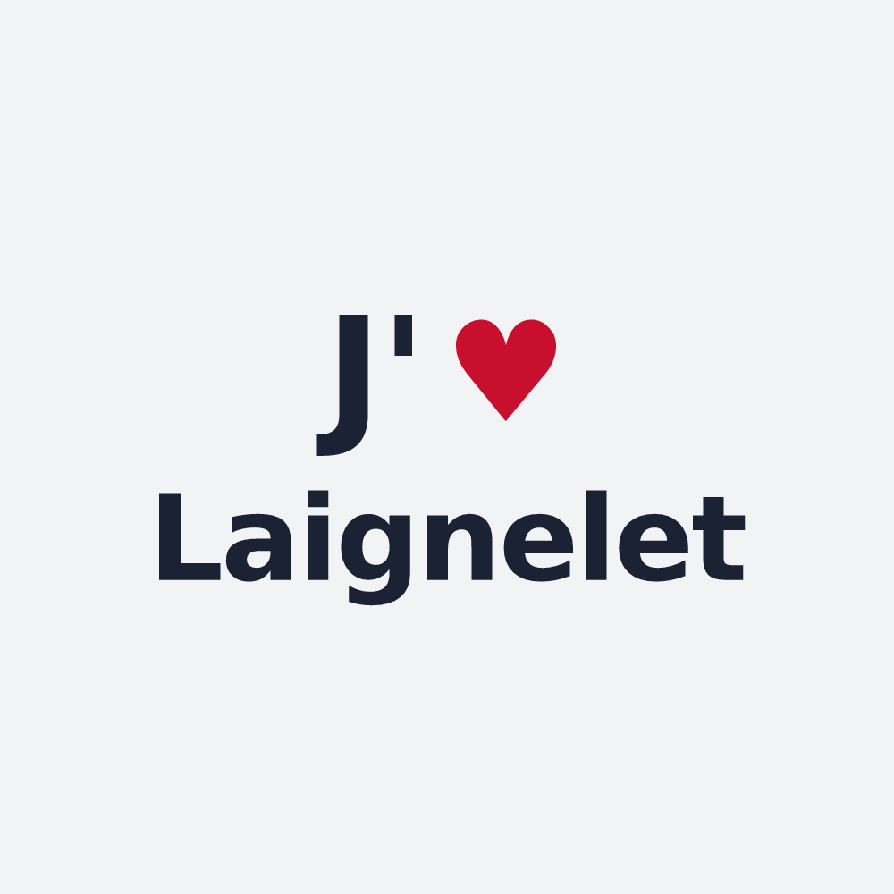Poster personnalisé Laignelet — design J'aime Laignelet