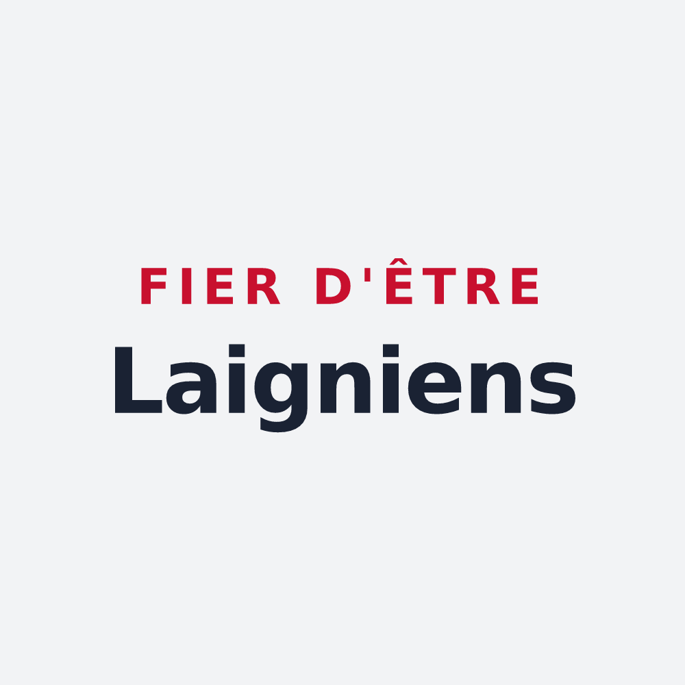 Poster « Fier d'être Laigniens » — design pour Laigny