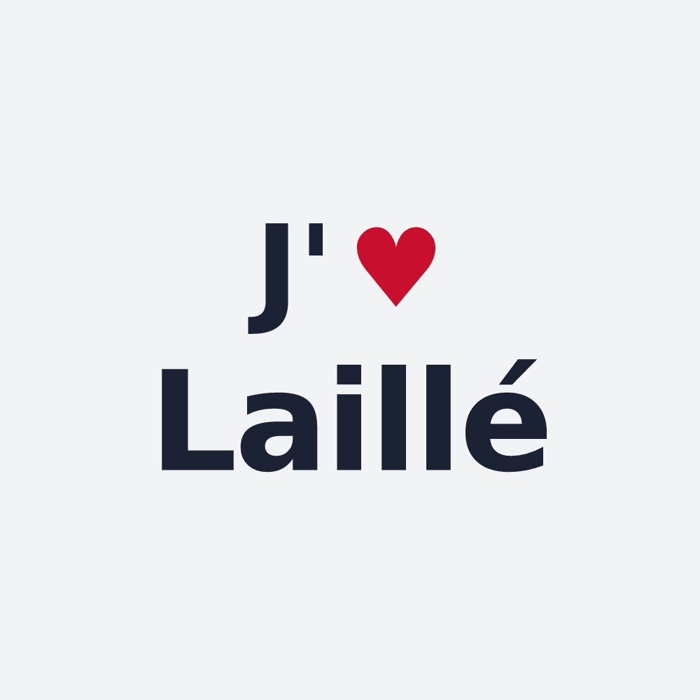 Poster personnalisé Laillé — design « J'aime Laillé » imprimé sur le poster