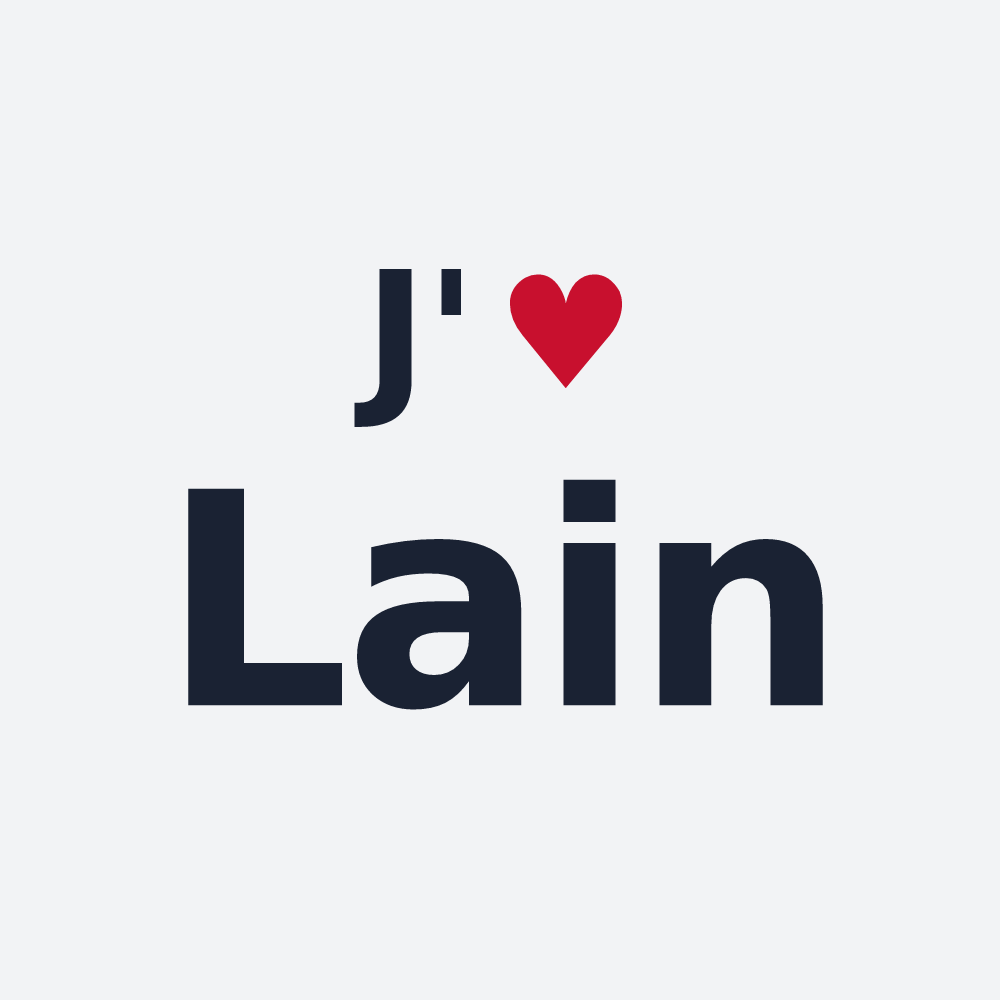 Poster personnalisé Lain — design J'aime Lain