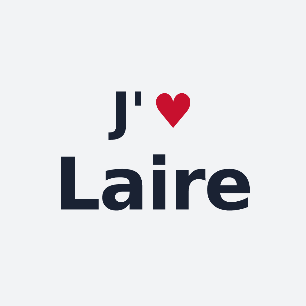 Poster personnalisé Laire — design « J'aime Laire » imprimé sur le poster