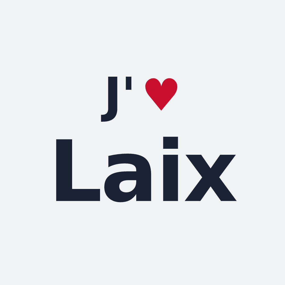 Poster personnalisé Laix — design J'aime Laix