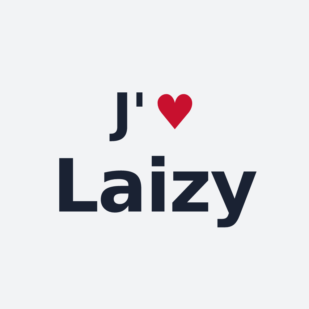 Poster personnalisé Laizy — design J'aime Laizy
