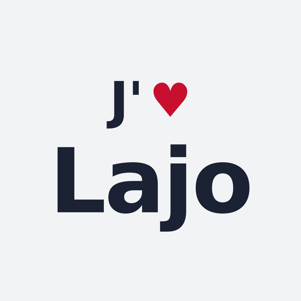 Poster personnalisé Lajo — design J'aime Lajo
