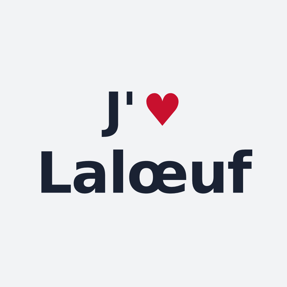 Poster personnalisé Lalœuf — design J'aime Lalœuf